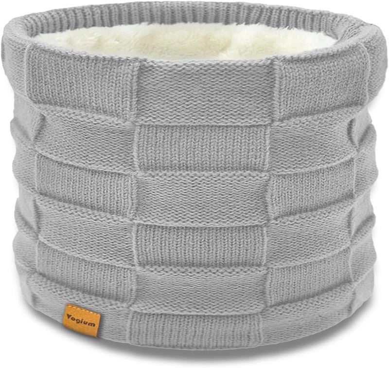 Vogium Kids Double-layer Knit Neck Warmer Gaiter | Thermal Fleece Face Cover for 6-14 Year Olds Boys Girls | Ski, Play - Image 1